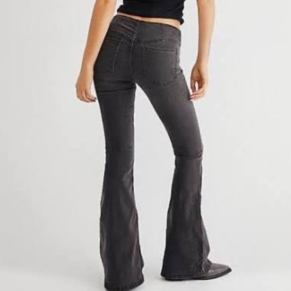 Free People Black Flare Leg Jeans